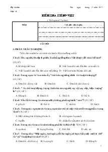 Kiểm tra tiếng việt ( thời gian 15 phút ) Lớp 6