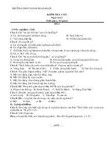 Kiểm tra văn ngữ văn 7 thời gian : 45 phút đề 2