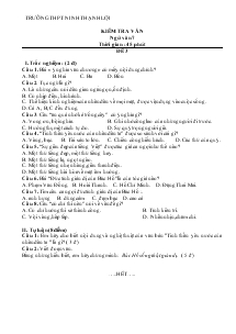 Kiểm tra văn ngữ văn 7 thời gian : 45 phút đề 3