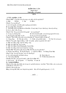 Kiểm tra văn ngữ văn 7 thời gian : 45 phút đề 4