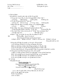 Kiểm tra văn thời gian 45 phút trường trung học cơ sở Lê Lợi