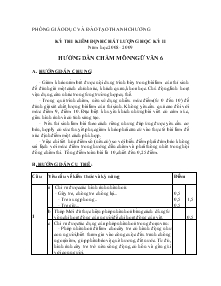 Kỳ thi kiểm định chất lượng học kỳ II năm học 2008 - 2009 Hướng dẫn chấm môn Ngữ Văn 6
