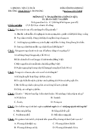 Môn: ngữ văn (kiểm tra tiếng việt) tuần 15- Tiết 75- lớp 9