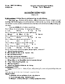 Bài kiểm Tiếng Việt ( Tuần 15) Trường THCS Đăk Hring