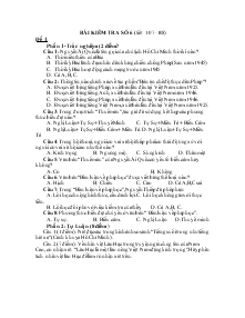 Bài kiểm tra số 6 (tiết 107-108) Ngữ Văn 8