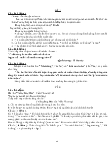 Bộ đề thi học sinh giỏi Ngữ Văn 8