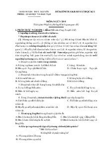 Đề 19 kiểm tra khảo sát học kì 1