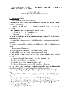 Đề 5 kiểm tra khảo sát học kì 1