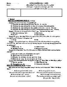 Đề bài kiểm tra 1 tiết lớp 9 môn: ngữ văn (phần văn học trung đại)