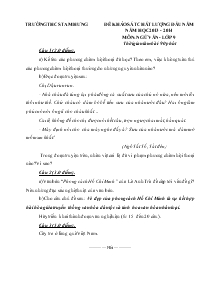 Đề khảo sát chất lượng đầu năm học 2013 - 2014 môn: ngữ văn - lớp 9