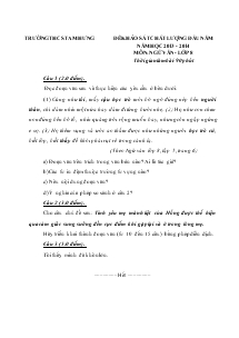 Đề khảo sát chất lượng đầu năm Năm học 2013 - 2014 Môn: Ngữ Văn - Lớp 8 Trường THCS Tam Hưng