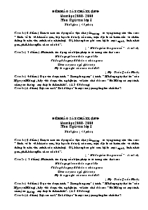 Đề khảo sát chất lượng Năm học 2008- 2009 Môn Ngữ văn lớp 8