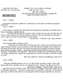 Đề kiểm tra chất lượng cuối năm tỉnh Bắc Ninh năm học 2012-2013 môn: ngữ văn lớp 8