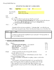 Đề kiểm tra học kỳ 2 (2008-2009) môn : ngữ văn lớp : 9