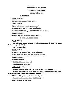 Đề kiểm tra học kỳ II năm học: 2008 – 2009. môn: ngữ văn 8