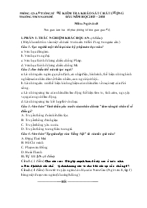 Đề kiểm tra khảo sát chất lượng đầu năm học 2013 - 2014 Môn: Ngữ Văn 8 Trường THCS Nam Khê