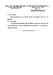 Đề ôn thi chọn học sinh giỏi lớp 8 năm học 2009 – 2010 môn: văn