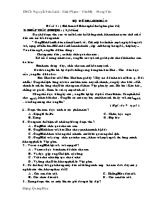 Đề số 4 : ( bài làm 120 không kể thời gian giao đề)