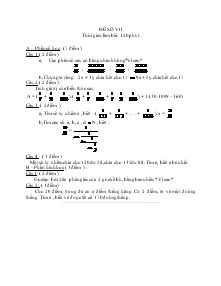 Đề số 7 thời gian làm bài: 120 phút