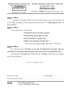 Đề thi chọn học sinh giỏi cấp huyện năm học 2011 - 2012 môn: ngữ văn - lớp 8 (Khoái Châu)