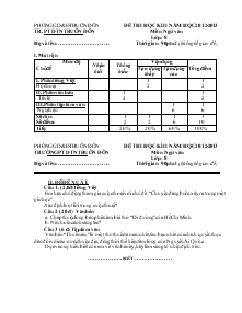 Đề thi học kì II năm học 2012-2013 trường PT DTNT buôn đôn môn: ngữ văn lớp: 8