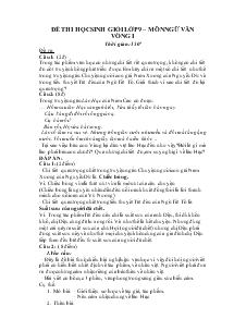 Đề thi học sinh giỏi lớp 9 – môn ngữ văn vòng I thời gian: 150’