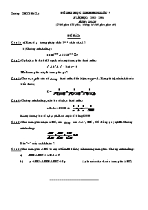 Đề thi học sinh giỏi lớp 9 năm học: 2005 - 2006 môn: toán