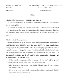 Đề thi khảo sát giữa kì 1– môn: ngữ văn 9 năm học: 2013 – 2014 thời gian: 90 phút