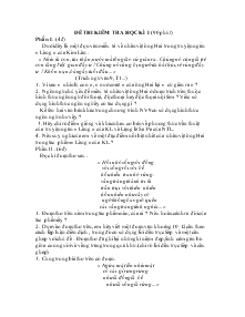 Đề thi kiểm tra học kì I (90 phút)