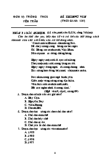 Đề thi ngữ văn (thời gian: 120')