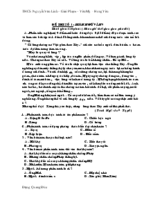 Đề thi số 1 : môn ngữ văn 9