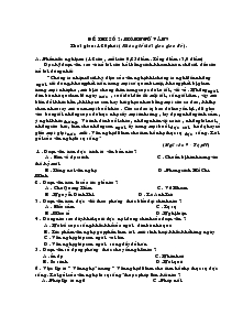 Đề thi số 2: môn ngữ văn 9