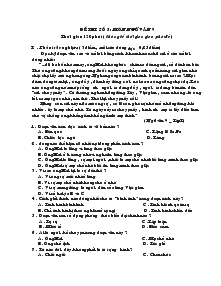 Đề thi số 5 : môn ngữ văn 9