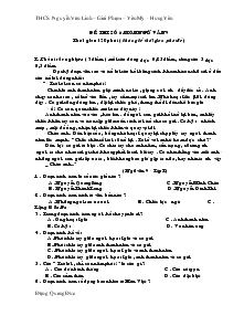 Đề thi số 6 môn ngữ văn 9