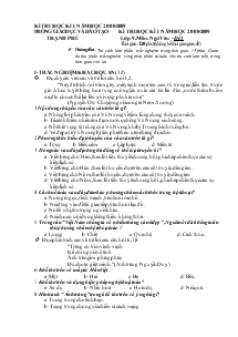 Kì thi học kì I năm học 2008-2009 lớp 9.môn :ngữ văn -đề 1