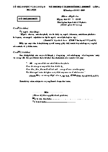 Kì thi học sinh giỏi thành phố Hà Nội - Lớp 9 năm học 2008-2009