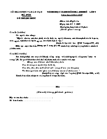 Kì thi học sinh giỏi thành phố – lớp 9 năm học 2008- 2009