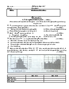 Kiểm tra học kì I lớp : 8 môn địa lí