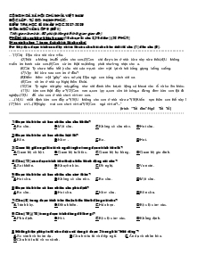 Kiểm tra học kì II năm học 2007-2008 Môn:Ngữ Văn Lớp 8 (đề I)