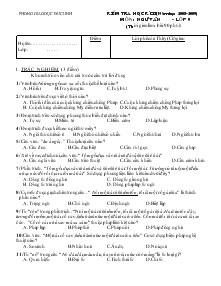 Kiểm tra học kì II (năm học 2008-2009) môn : ngữ văn - lớp 9 (thời gian làm bài:90 phút)