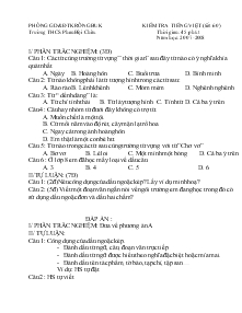 Kiểm tra tiếng việt (tiết 60) thời gian: 45 phút