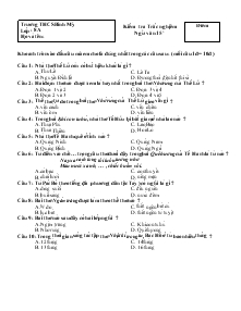 Kiểm  tra Trắc nghiệm Ngữ Văn 15' Trường THCS Bình Mỹ