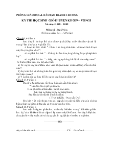 Kỳ thi chọn học sinh giỏi huyện khối 9 – vòng 1 năm học 2008 – 2009