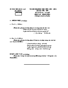 Kỳ thi chọn học sinh giỏi lớp 9 năm học 2001 - 2002