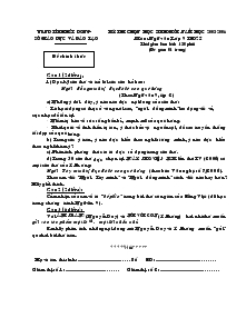 Kỳ thi chọn học sinh giỏi năm học 2005-2006 môn: ngữ văn, lớp 9 trung học phổ thông