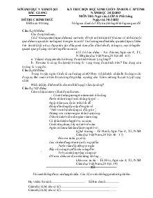 Kỳ thi chọn học sinh giỏi văn hoá cấp tỉnh năm học 2012-2013 môn thi: ngữ văn; lớp: 8 phổ thông