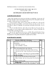 Kỳ thi kiểm định chất lượng học kỳ II Năm học 2008 – 2009 Hướng dẫn chấm môn ngữ văn 8