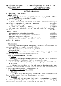 Kỳ thi tốt nghiệp trung học cơ sở năm học: 2004- 2005 đề chính thức môn: văn - tiếng việt