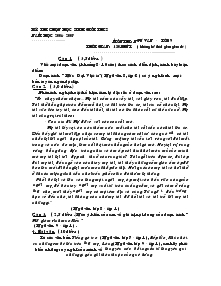 Môn thi: ngữ văn - Lớp 9 thời gian: 150 phút ( không kể thời gian giao đề )