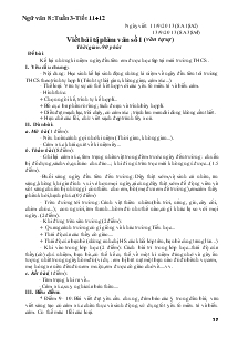 Viết bài tập làm văn số 1 (văn tự sự) Thời gian: 90 phút Ngữ văn 8 :Tuần 3-Tiết 11+12